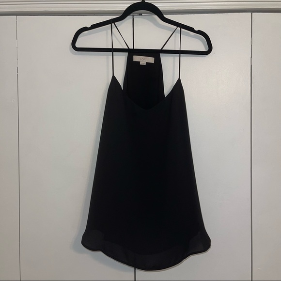 Loft Black Spaghetti Trap Tank Top - Picture 1 of 3